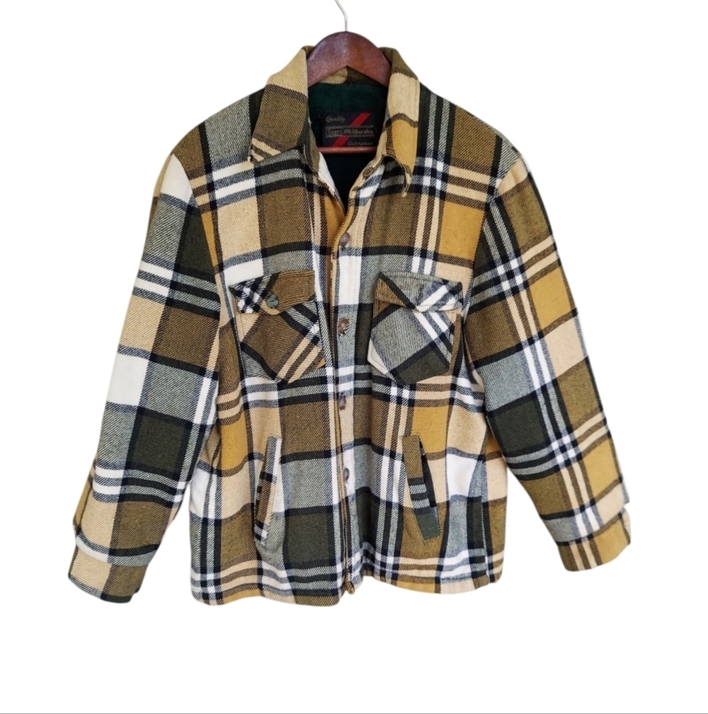 Vintage 70's Sears Wool Plaid Jacket